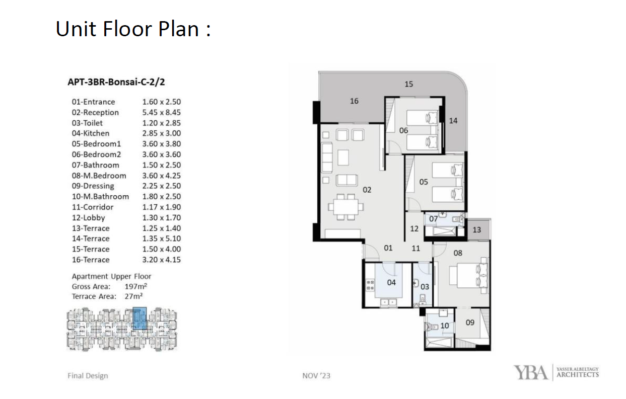 Floor plan for apartment at The Curve