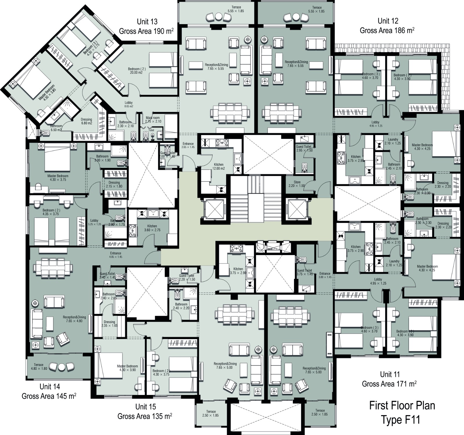 Floor plan for apartment at Ninety Avenue