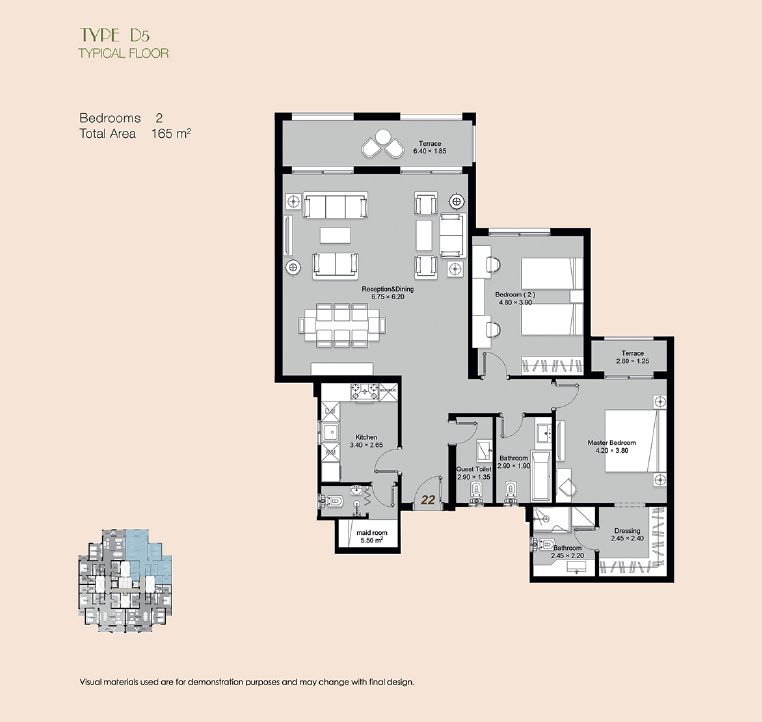 Floor plan for apartment at Ninety Avenue