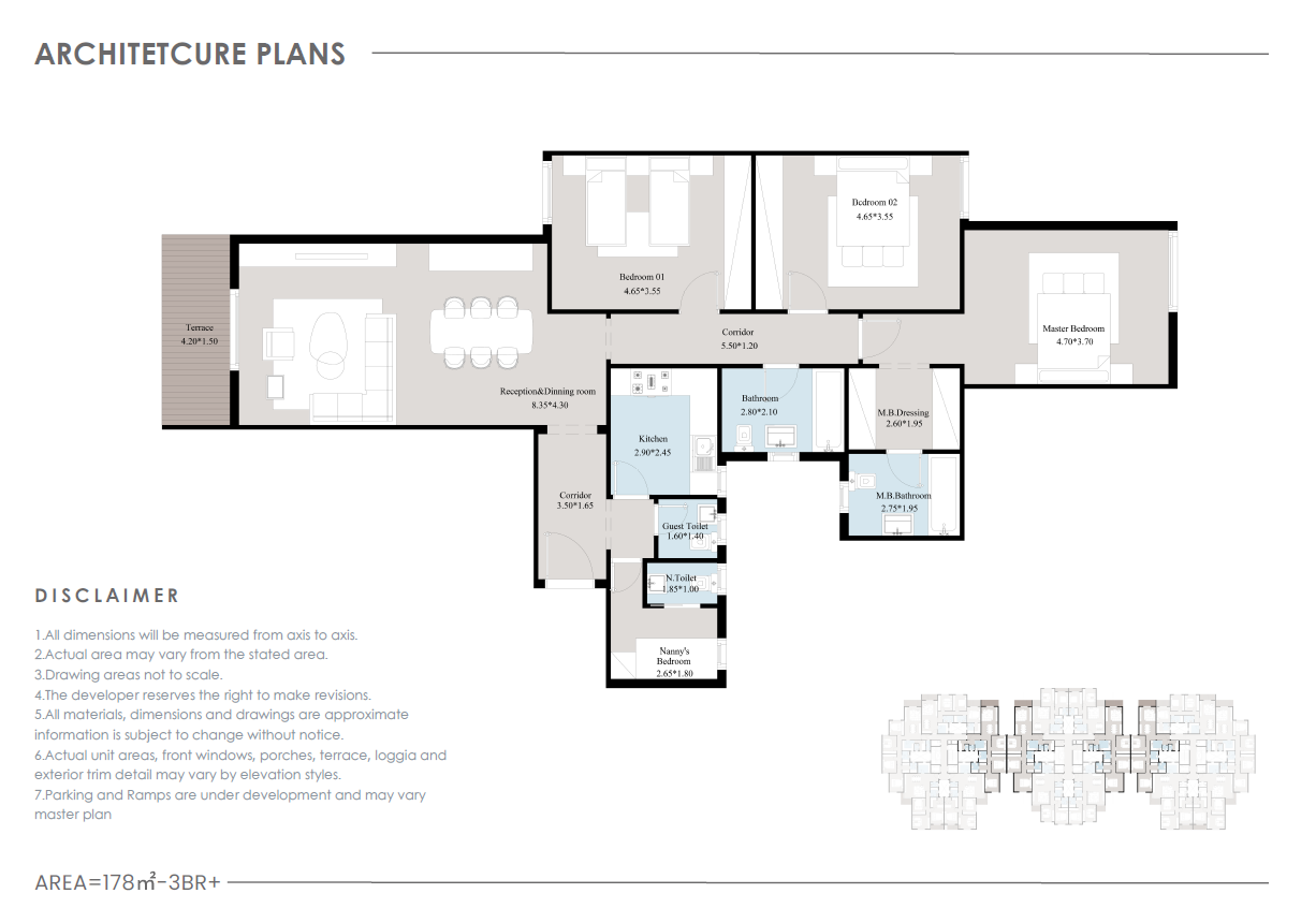Floor plan for apartment at Acasa Mia