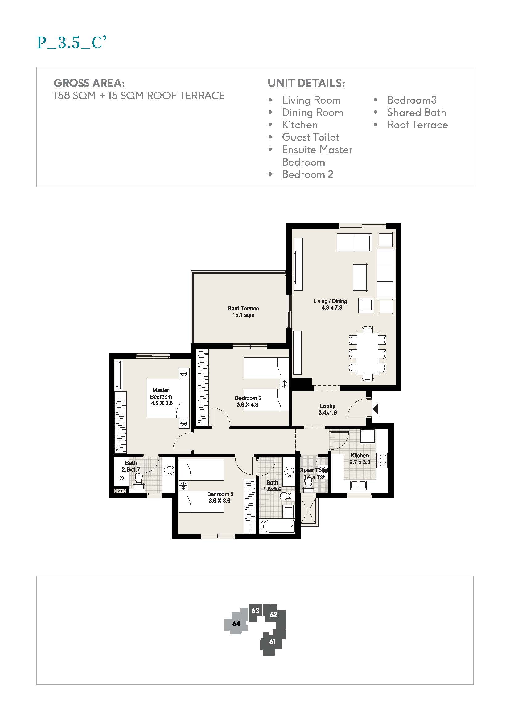 Floor plan for apartment at DISTRICT 5