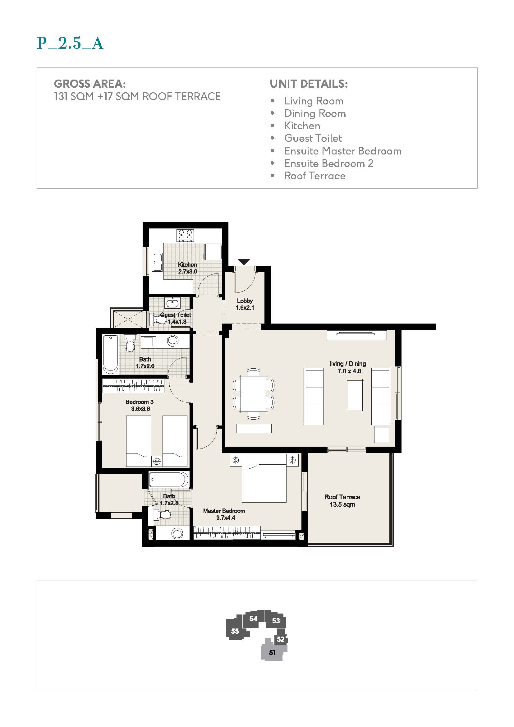 Floor plan for apartment at Plateau District 5