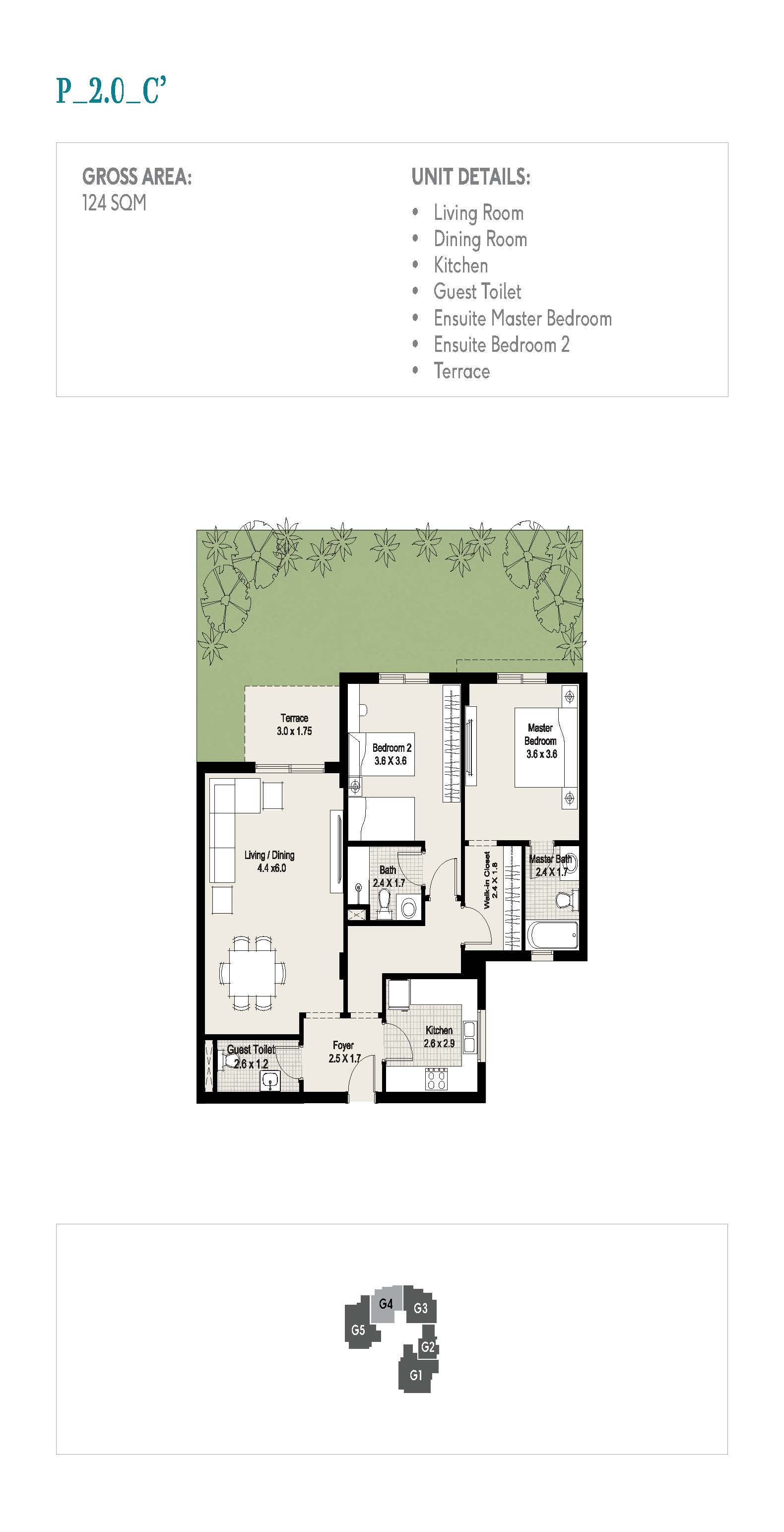 Floor plan for apartment at Plateau District 5