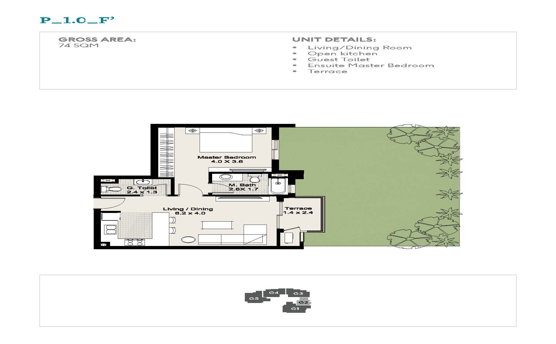 Floor plan for apartment at DISTRICT 5
