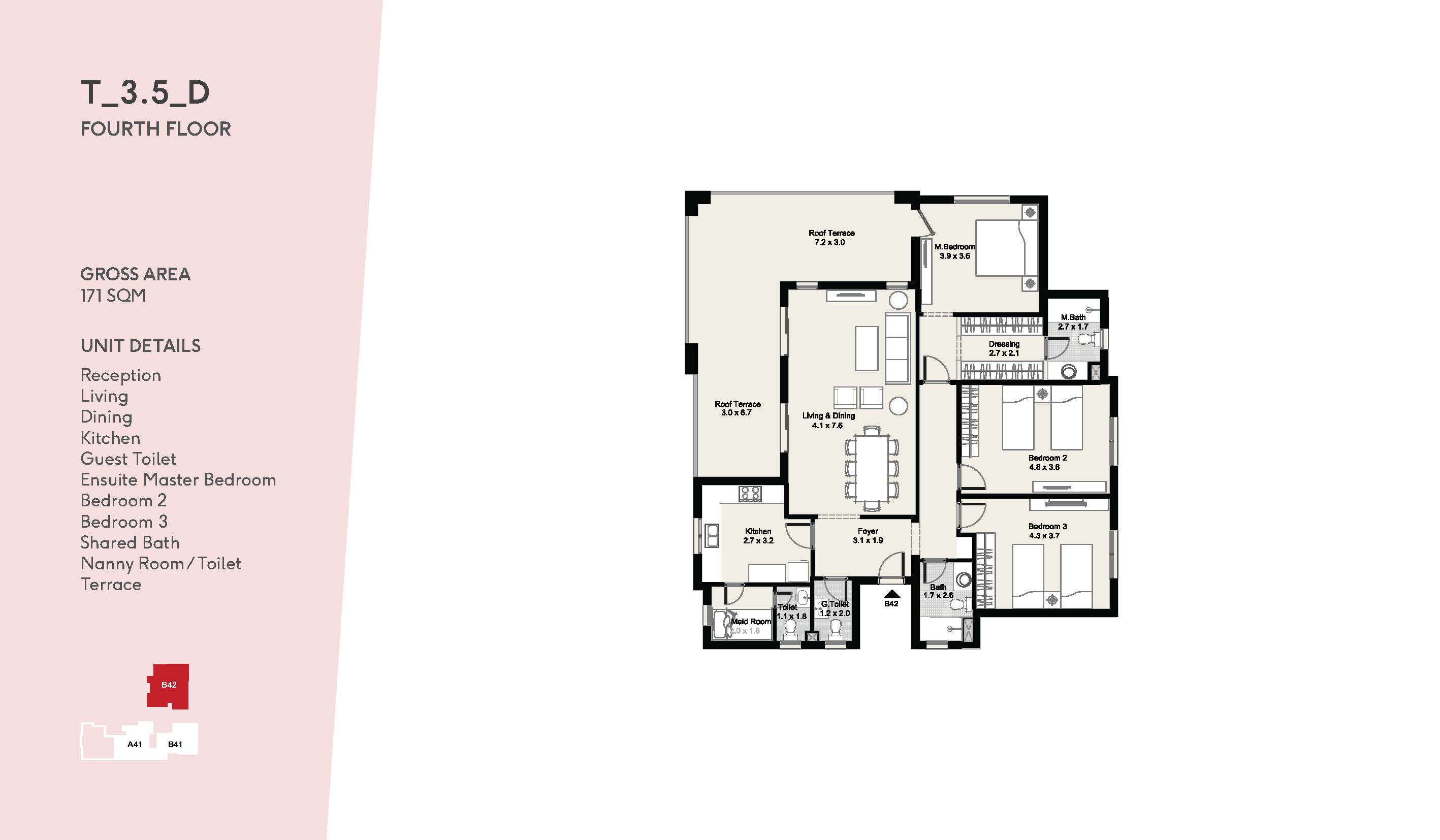 Floor plan for apartment at DISTRICT 5