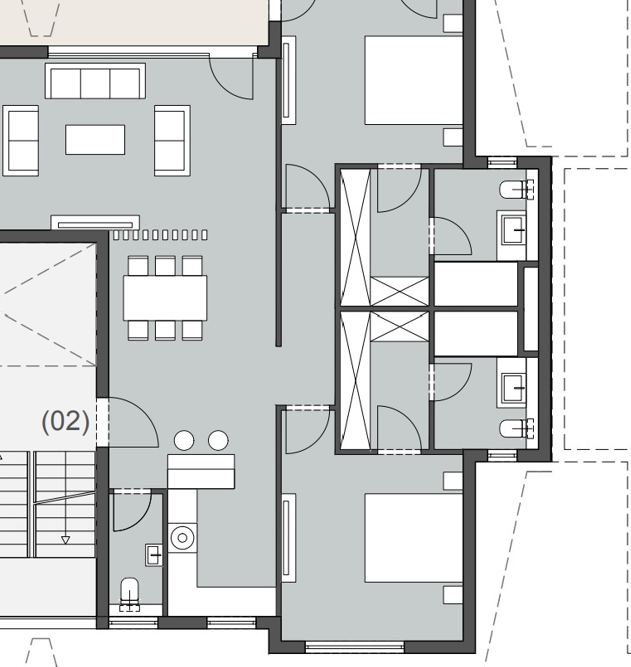 Floor plan for apartment at Badya