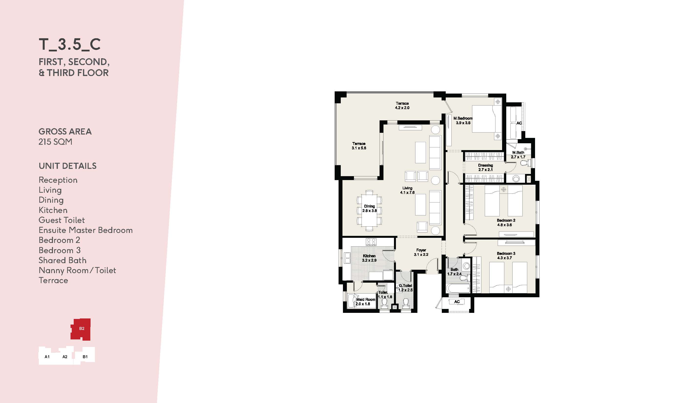 Floor plan for apartment at DISTRICT 5
