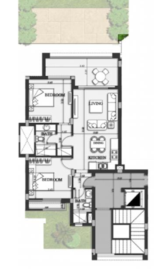 Floor plan for chalet at Jebal El Sokhna