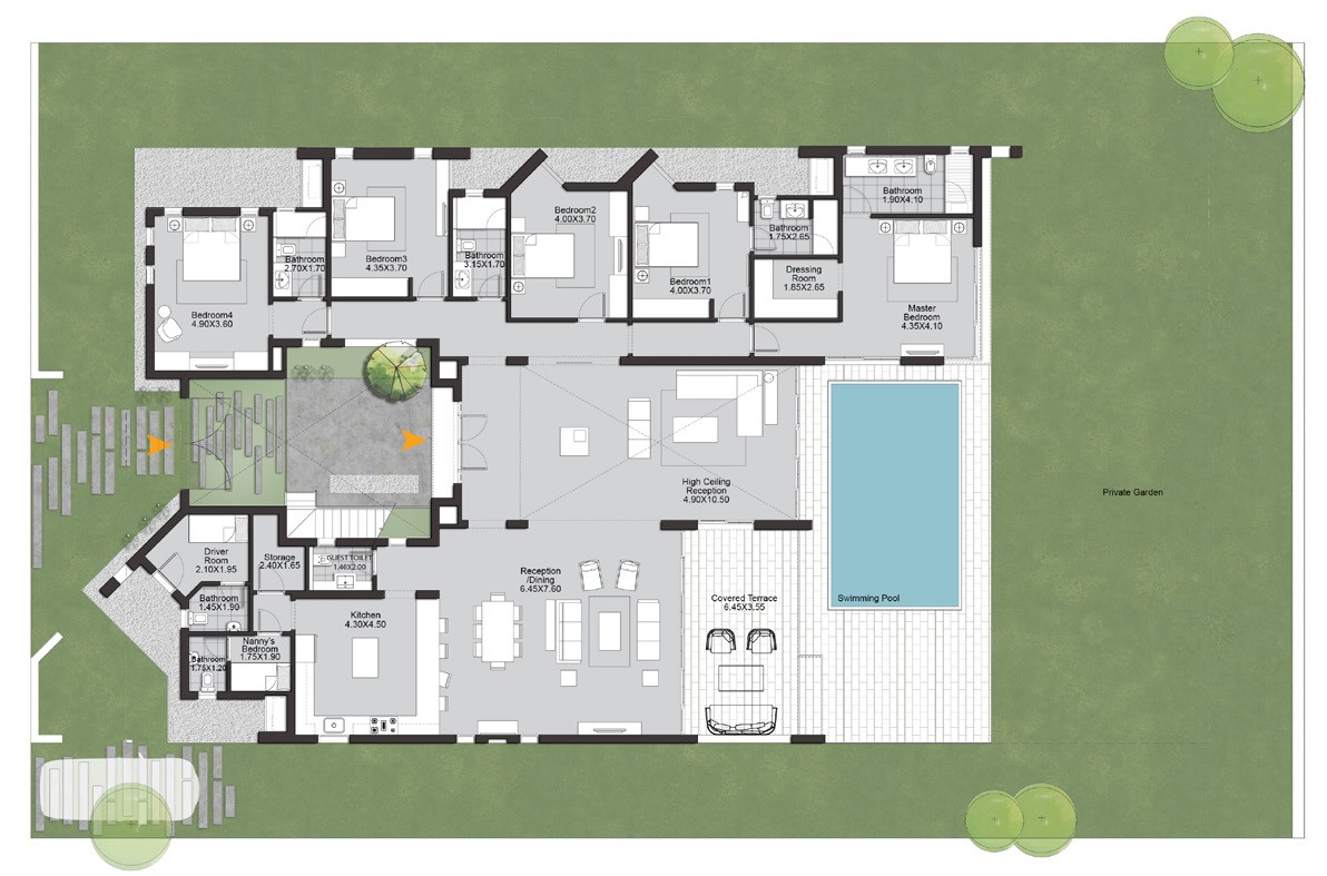 Floor plan for villa at Caesar Bay