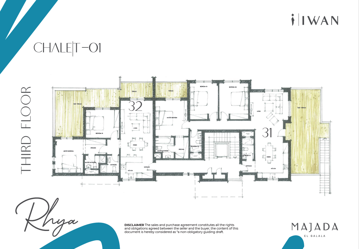 Floor plan for chalet at Majada Iwan