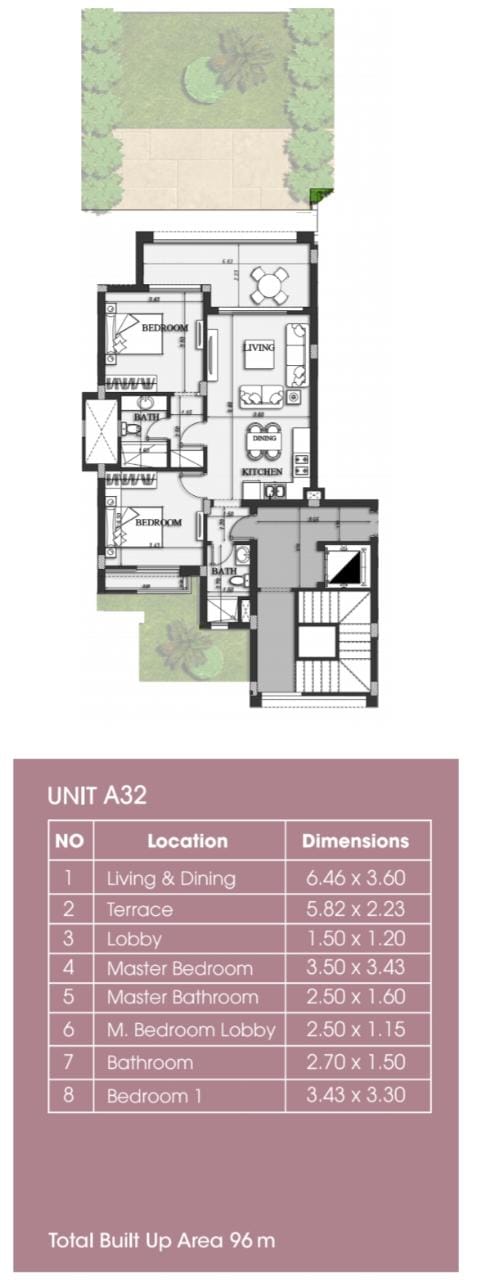 Floor plan for chalet at Jebal El Sokhna
