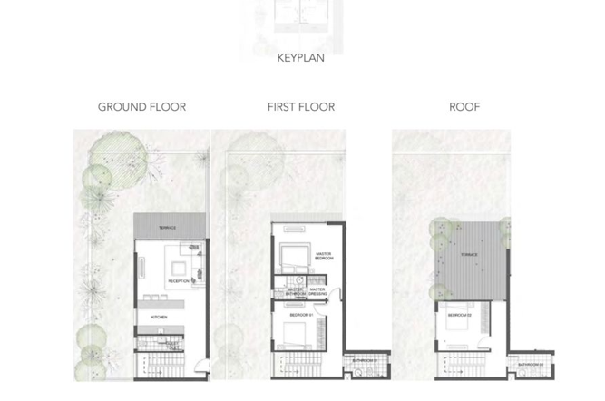 Floor plan for villa at Jefaira