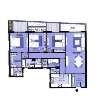 Floor plan for apartment at Villette