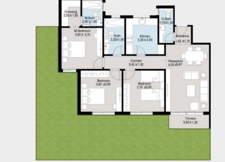 Floor plan for apartment at Bluetree