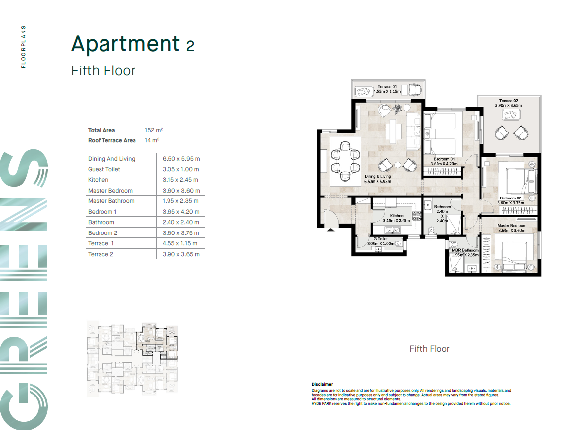 Floor plan for apartment at Hyde Park