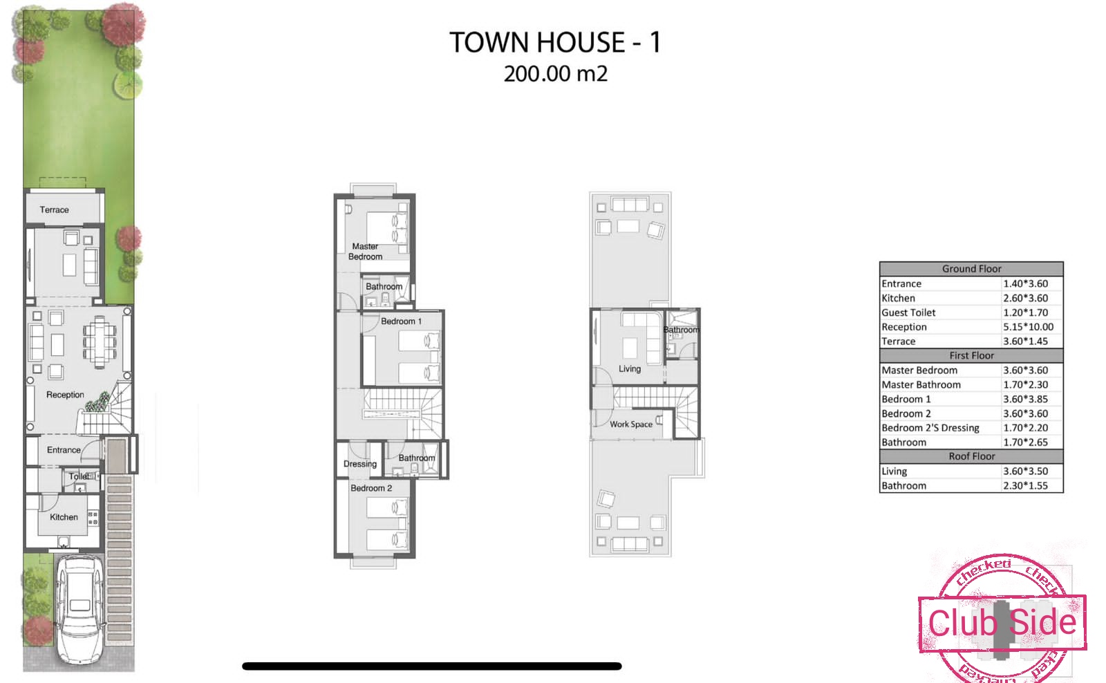 Floor plan for townhouse at The City of Odyssia