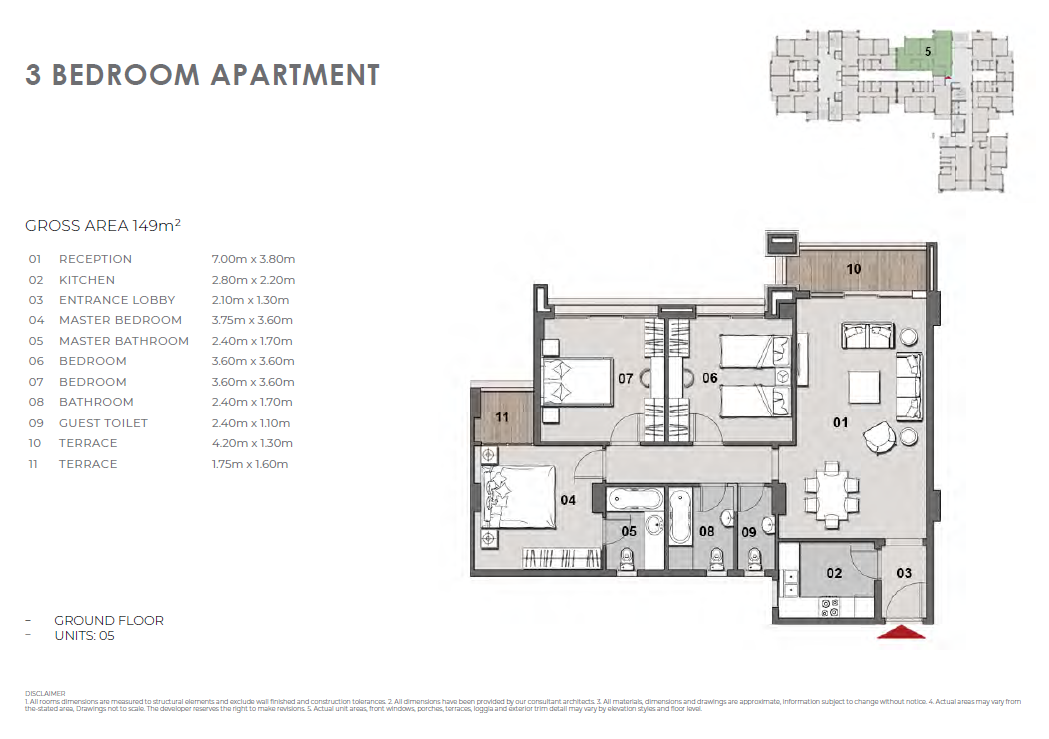 Floor plan for apartment at Il Bosco New Capital