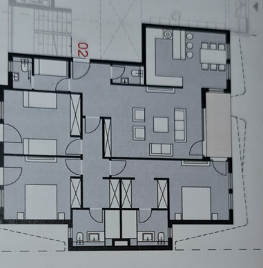 Floor plan for apartment at Badya