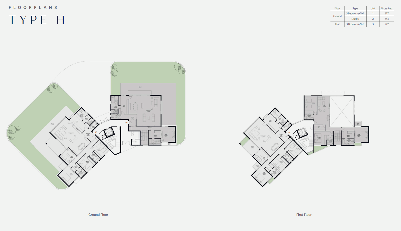 Floor plan for duplex at O West Orascom