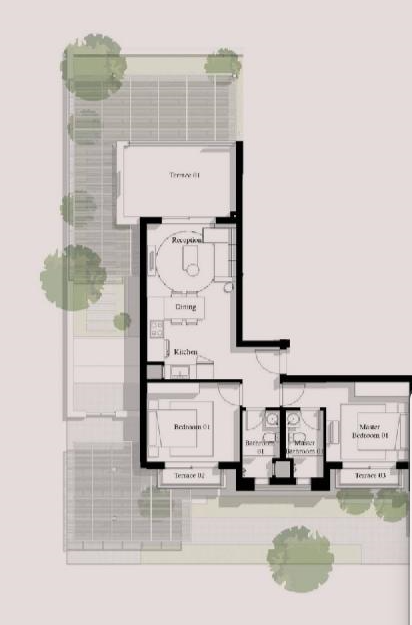 Floor plan for chalet at Ayla Jefaira