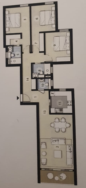 Floor plan for apartment at ZED