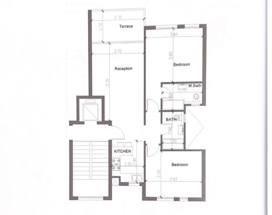 Floor plan for chalet at Cali Coast Ras El Hekma