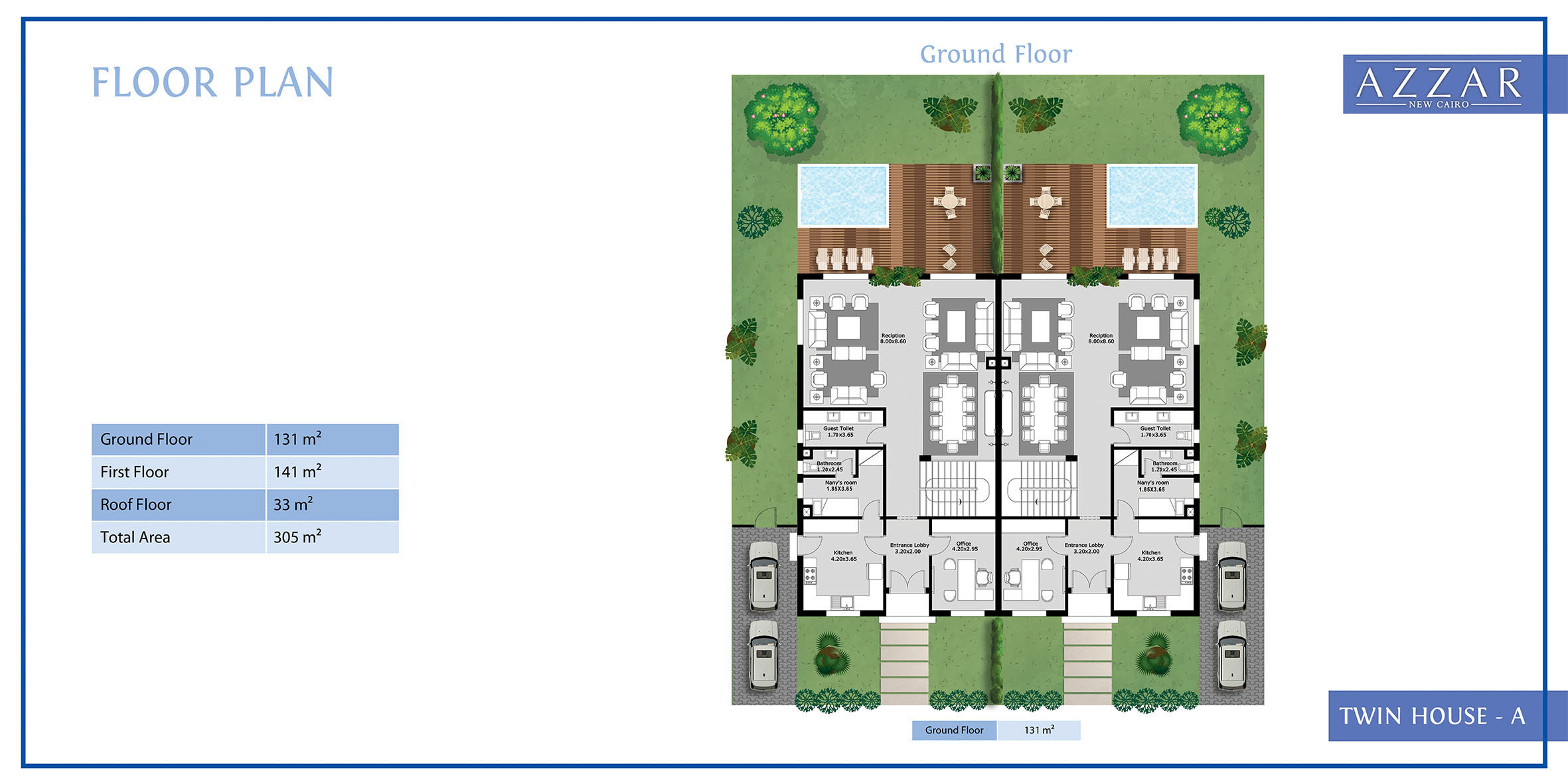 Floor plan for  at Azzar New Cairo