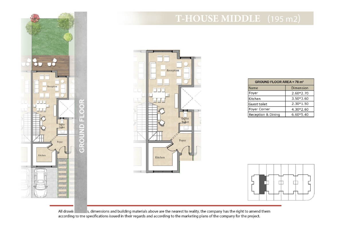 Floor plan for townhouse at Keeva