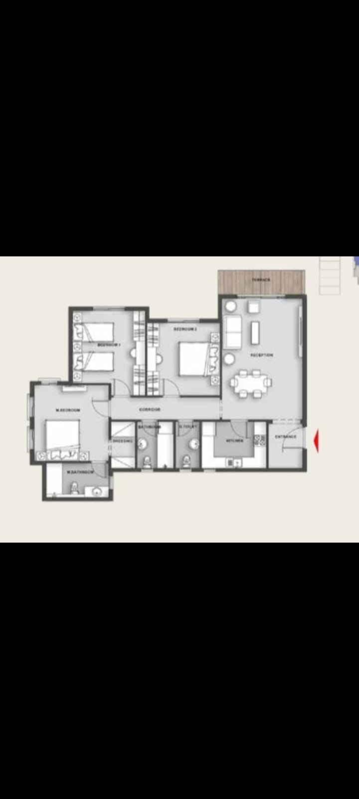 Floor plan for apartment at Aliva Mountain View Mostakbal City