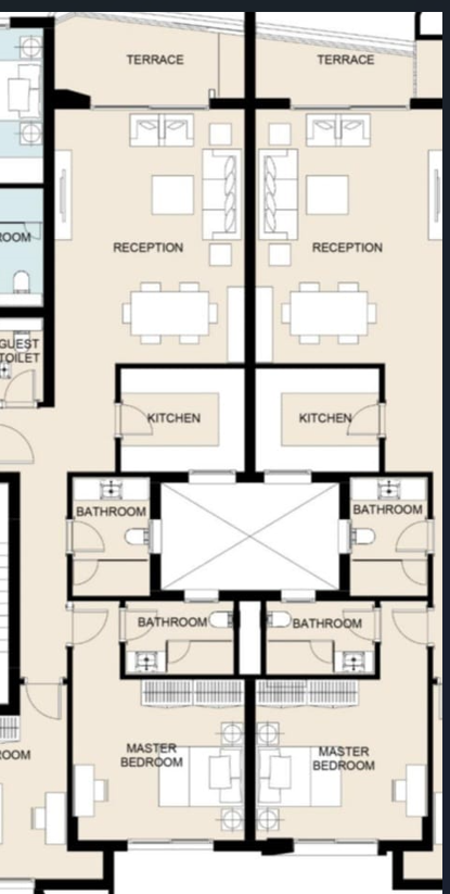 Floor plan for apartment at Palm Hills New Cairo