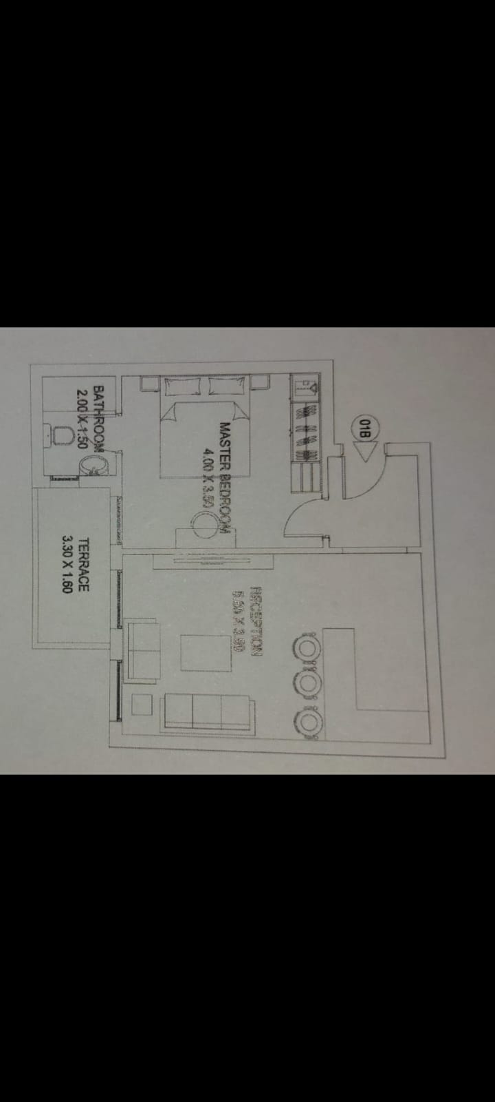 Floor plan for studio at Taj City