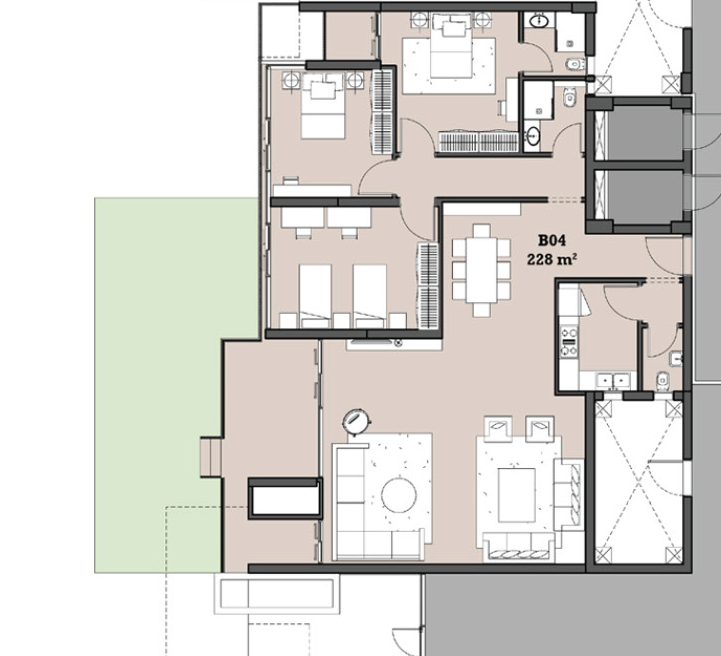 Floor plan for apartment at The View Waterway