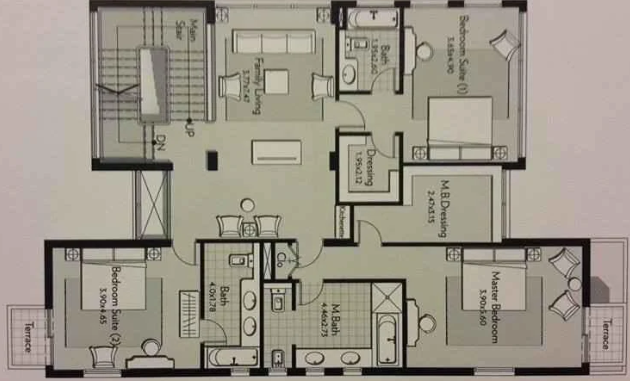 Floor plan for villa at Allegria