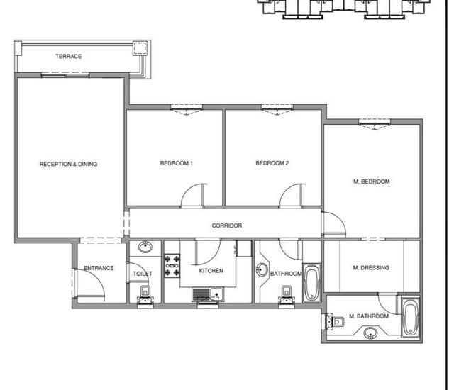 Floor plan for apartment at Aliva Mountain View Mostakbal City