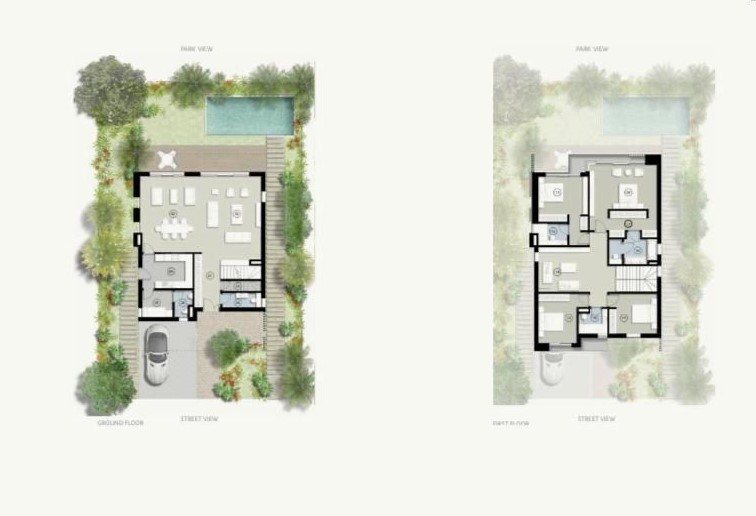 Floor plan for villa at ZED East