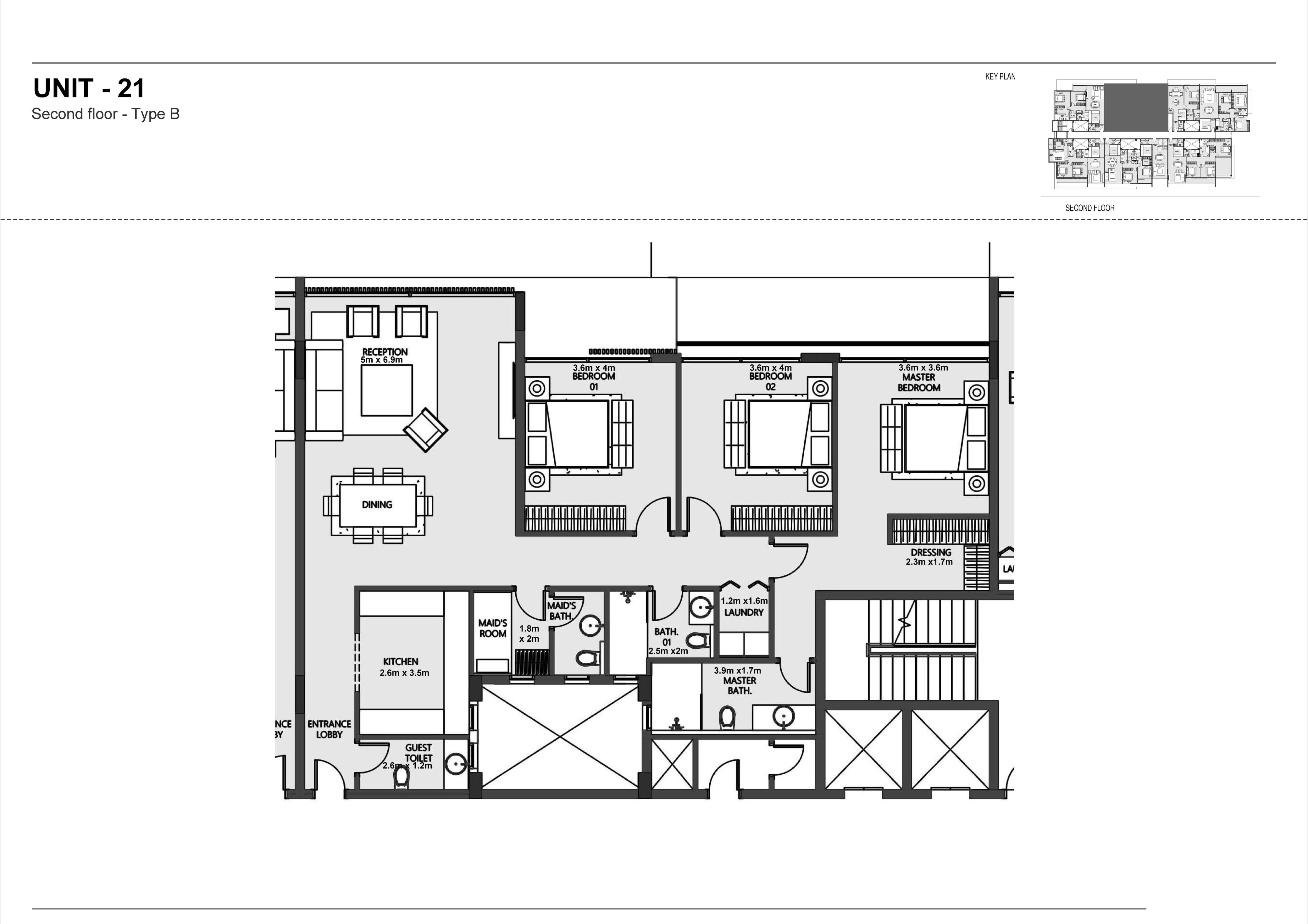 Floor plan for apartment at Nmq