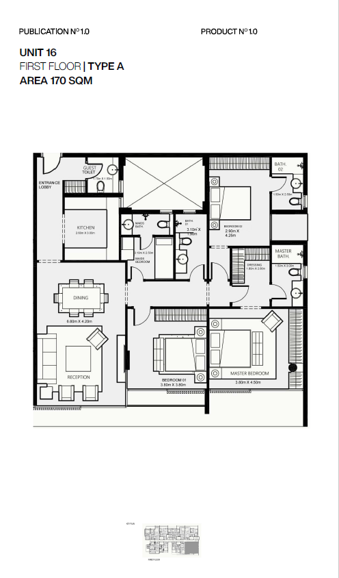 Floor plan for apartment at Nmq