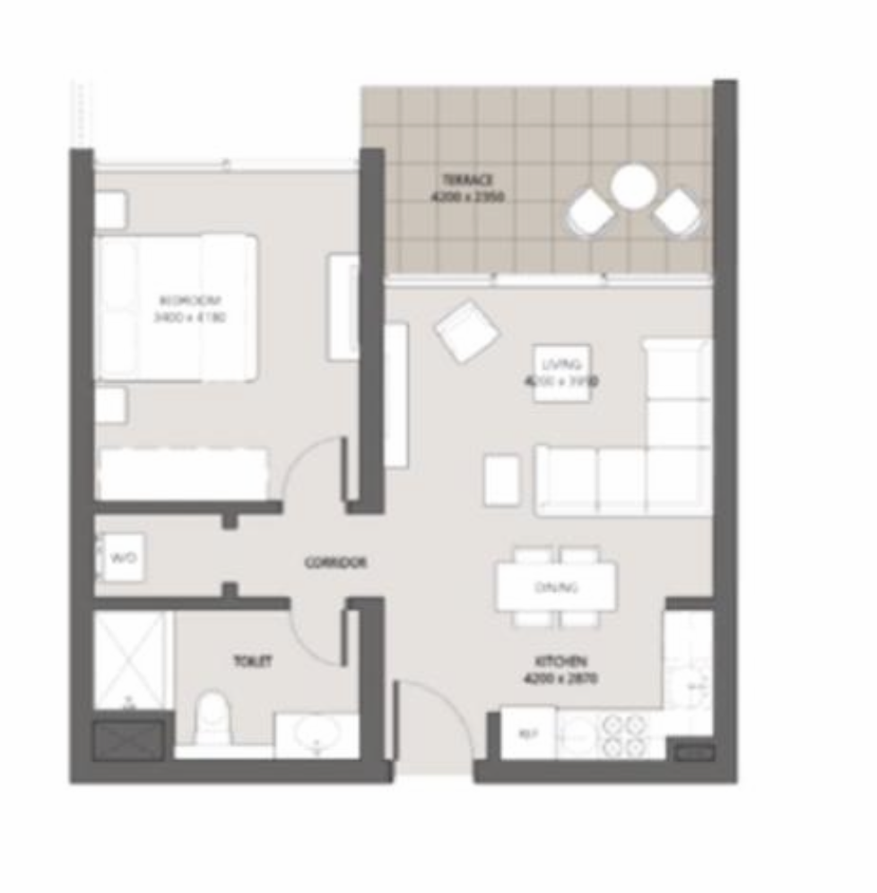Floor plan for chalet at Marassi