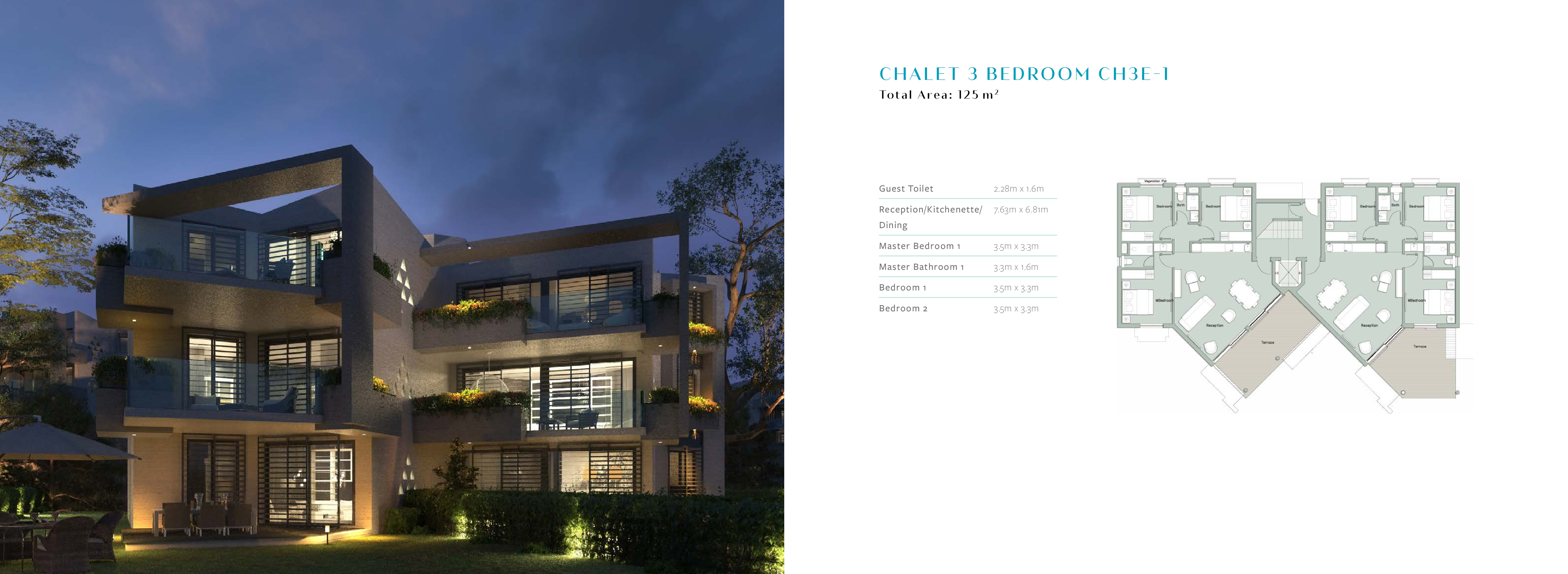 Floor plan for chalet at Il Monte Galala