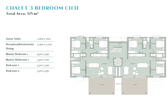 Floor plan for chalet at Il Monte Galala