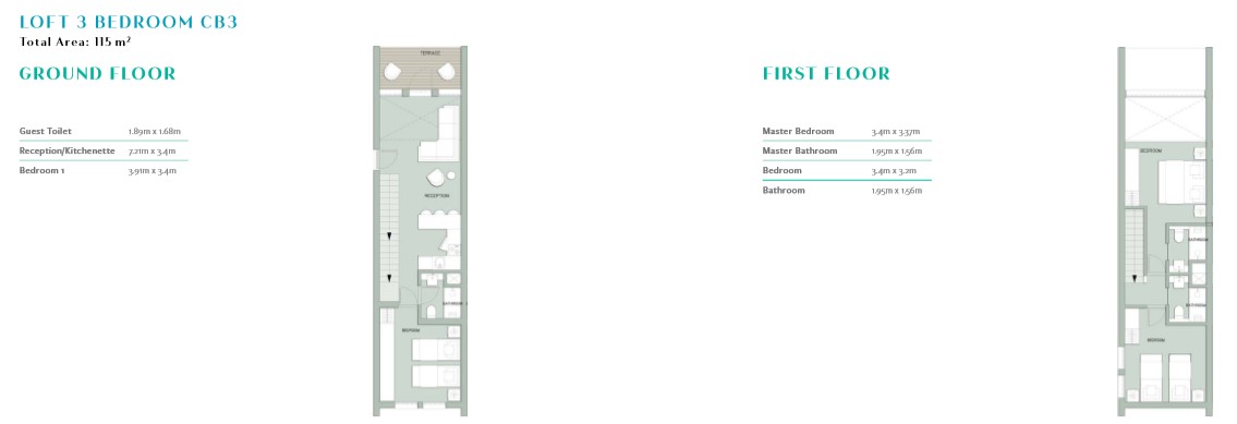 Floor plan for chalet at Il Monte Galala