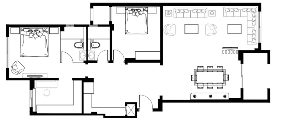 Floor plan for apartment at Stone Residence