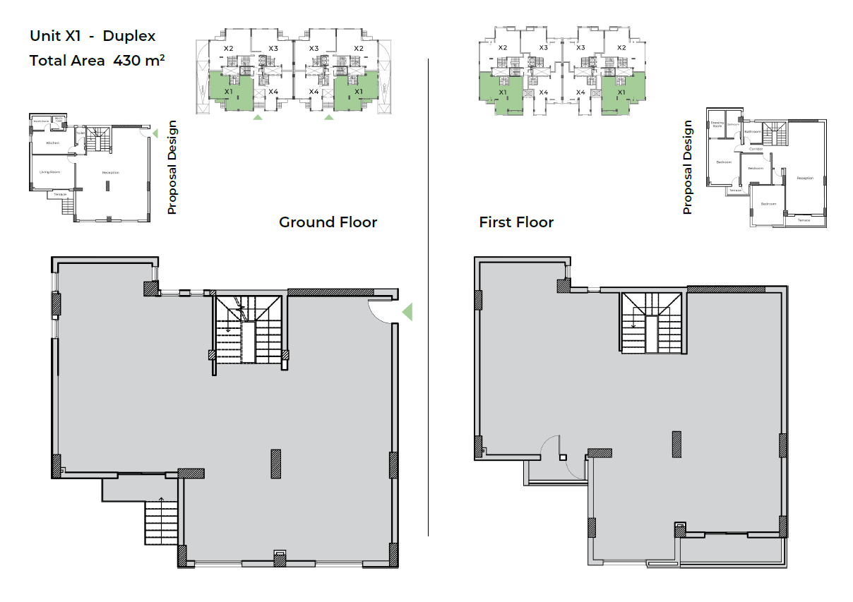 Floor plan for duplex at Capital Heights 1