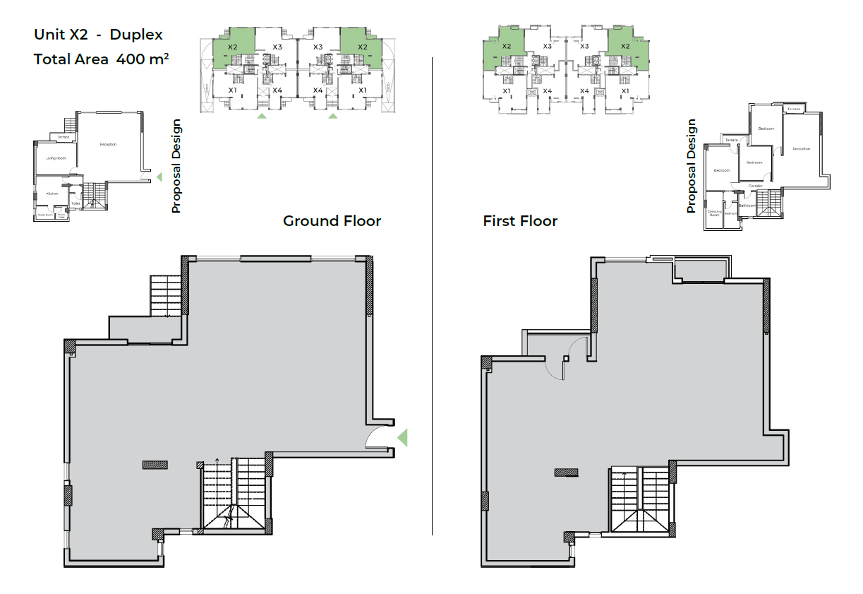 Floor plan for duplex at Capital Heights 1