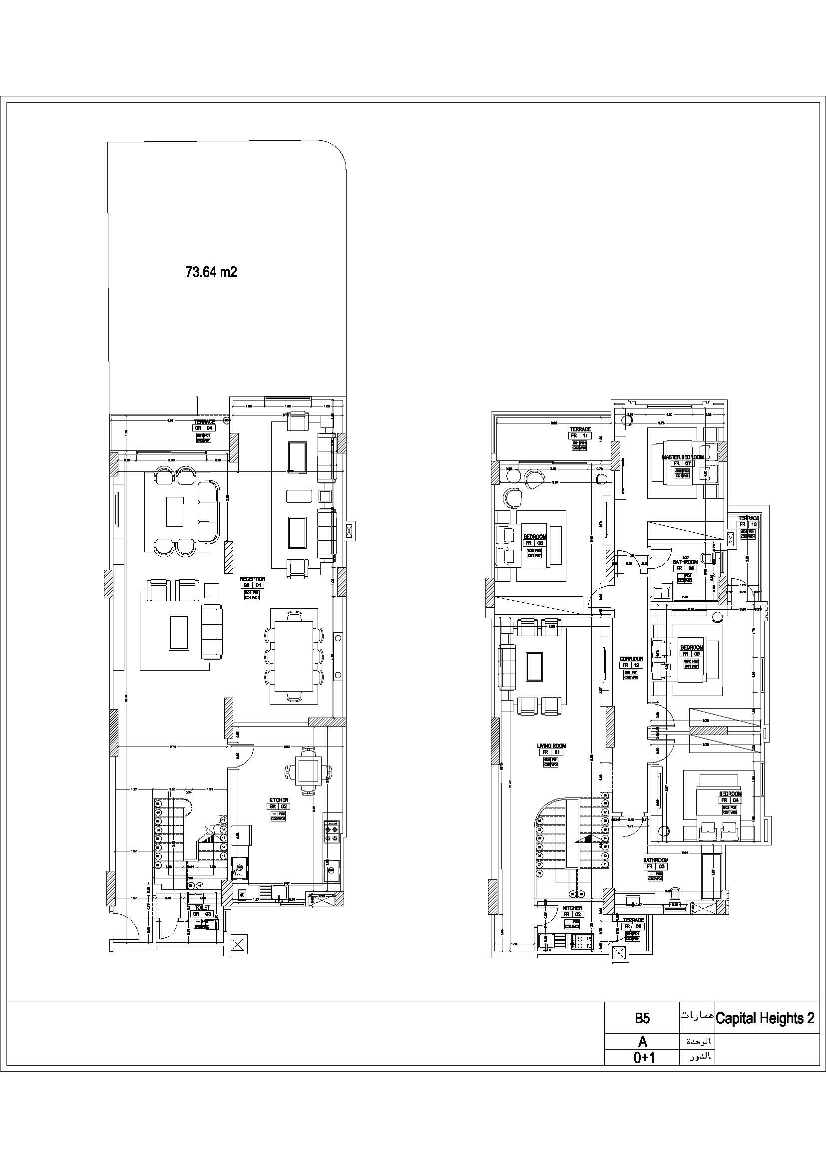 Floor plan for duplex at Capital Heights 2