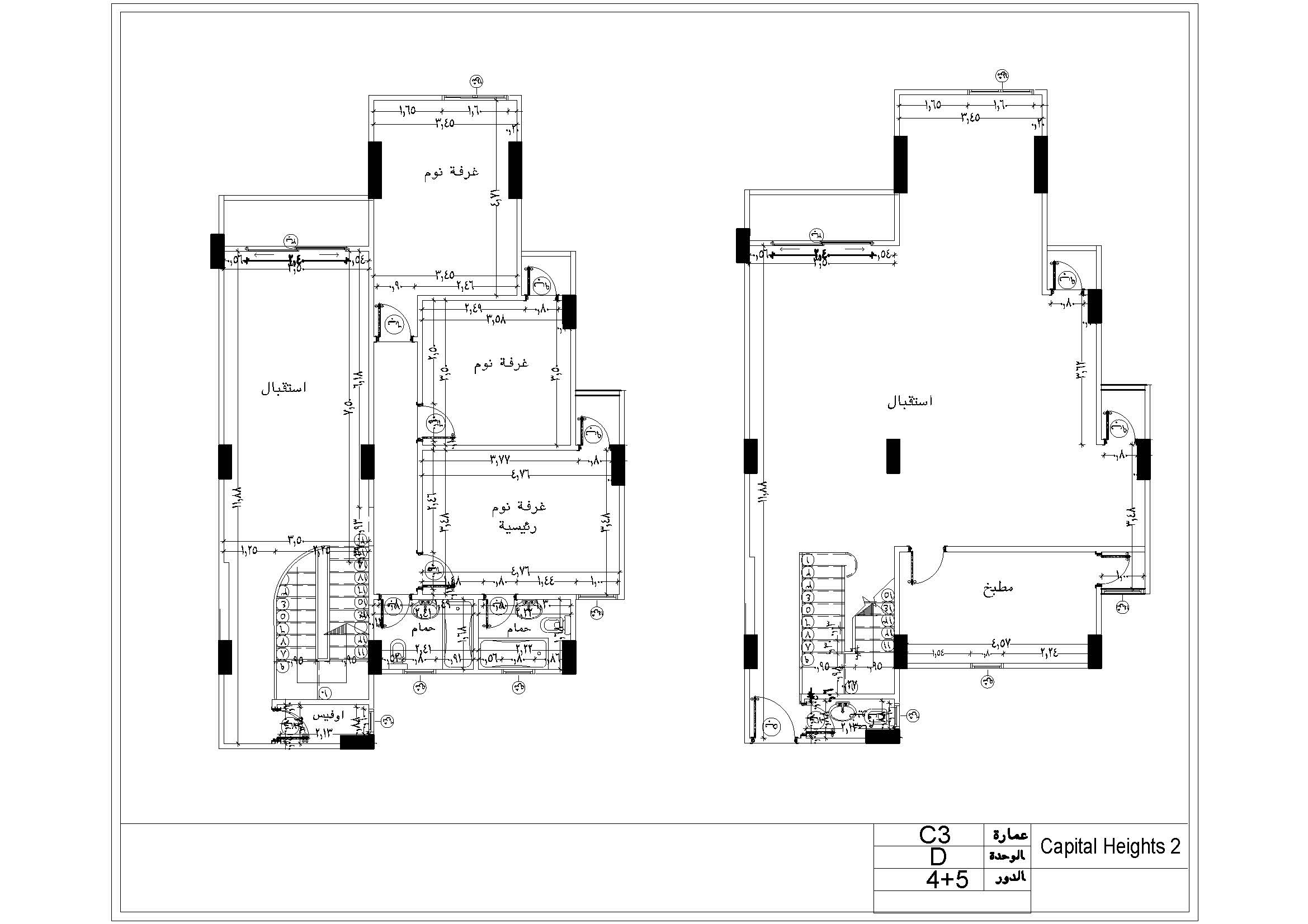 Floor plan for duplex at Capital Heights 2