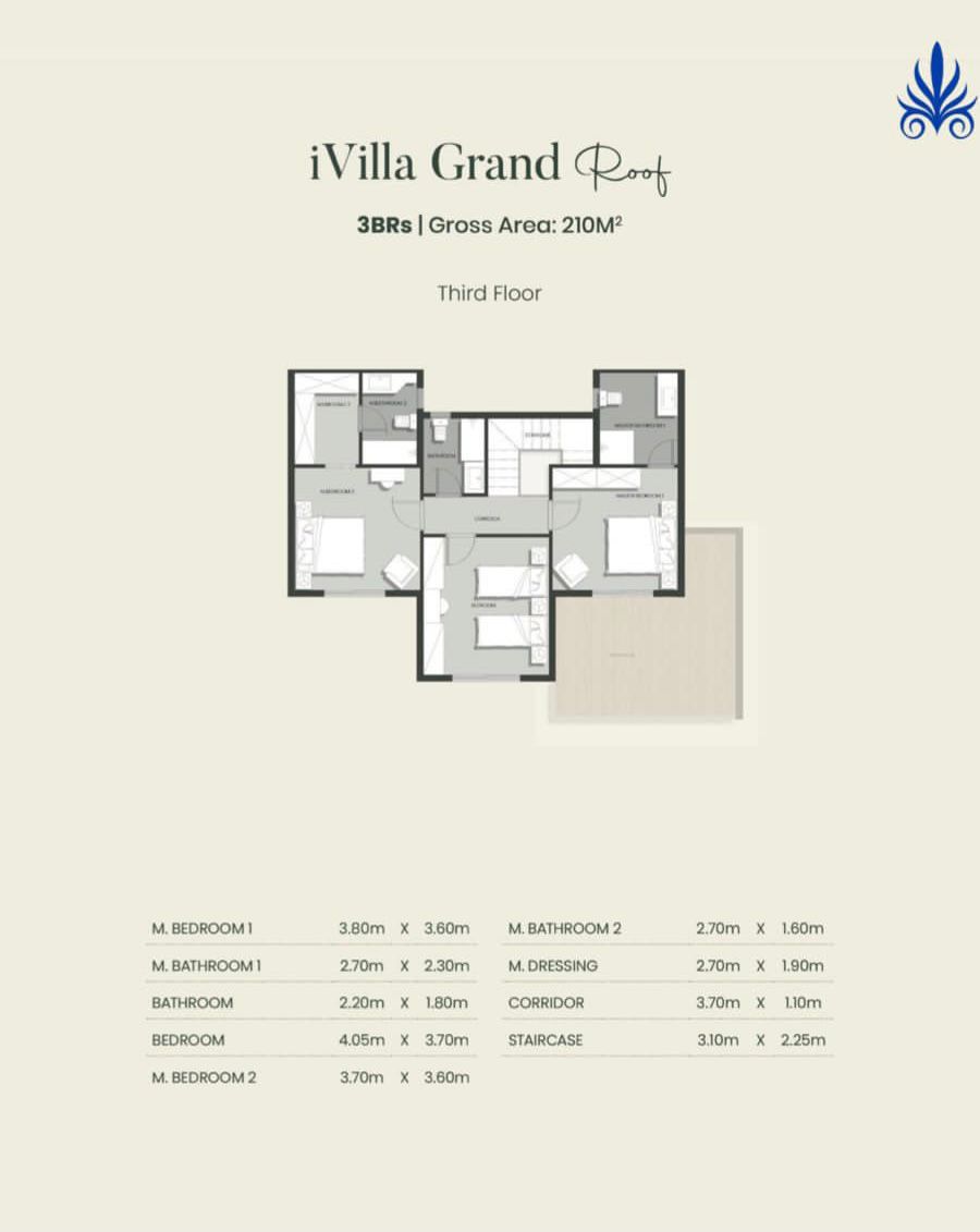 Floor plan for duplex at Aliva Mountain View Mostakbal City