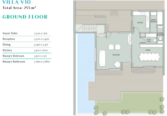 Floor plan for villa at Il Monte Galala