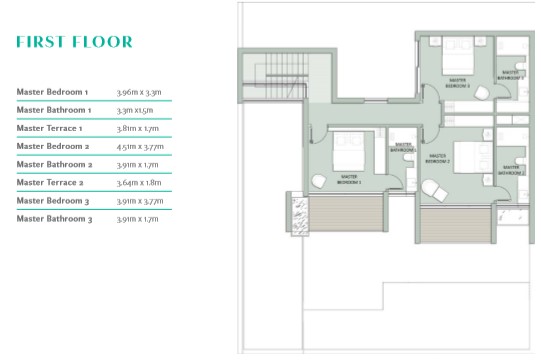 Floor plan for villa at Il Monte Galala
