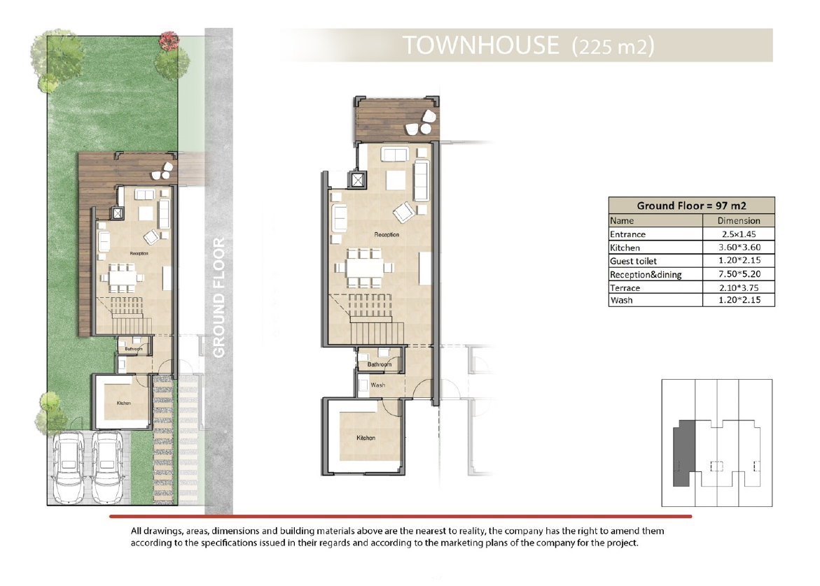 Floor plan for townhouse at Keeva